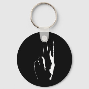 the letter K in sign language Keychain