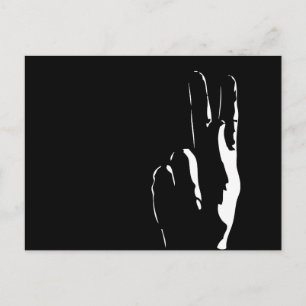 the letter K in sign language Postcard