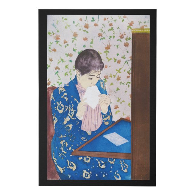 The Letter, Mary Cassatt Faux Canvas Print (Front)