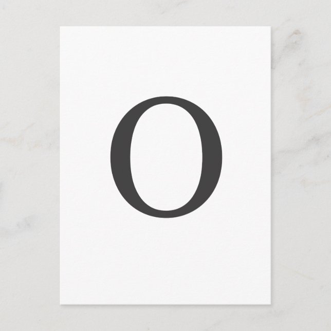 "the letter O" Postcard (Front)
