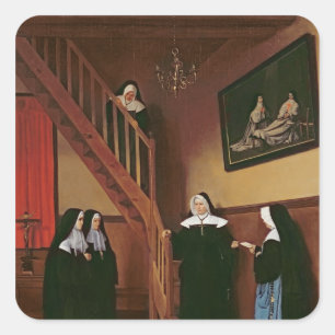 The Letter of Recommendation, 1859 Square Sticker
