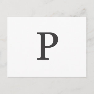 "the letter P" Postcard