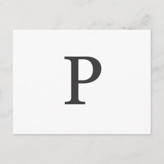 "the letter P" Postcard