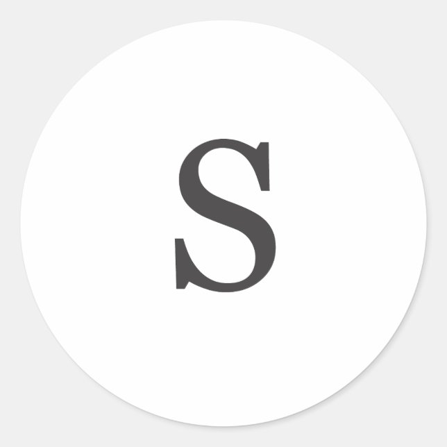 "the letter S" Classic Round Sticker (Front)