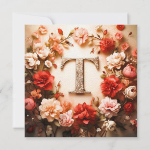 The Letter T Note Card