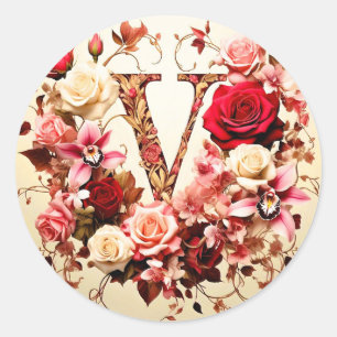 The Letter V Envelope Sticker