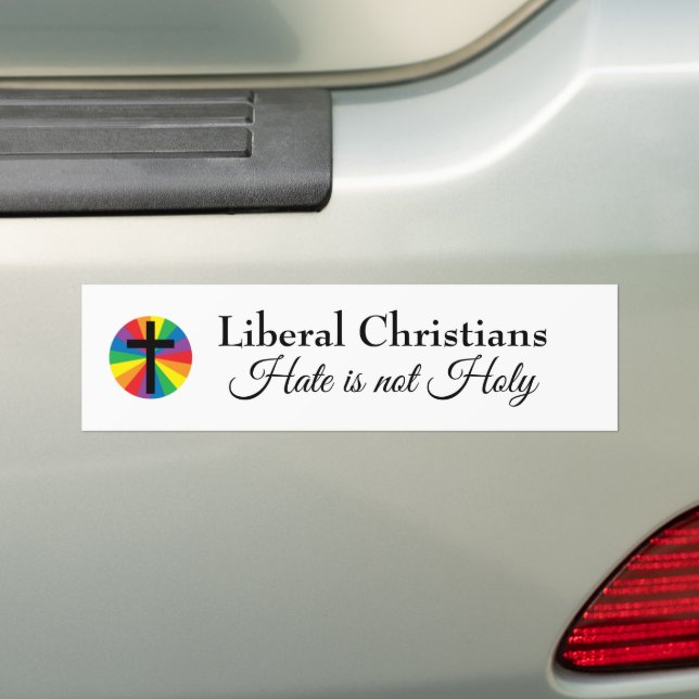 The Liberal Christian bumper sticker (On Car)