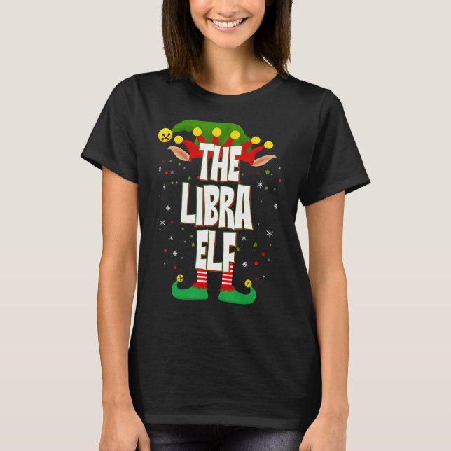 The Libra Elf Christmas T-Shirt (Front)