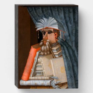 The Librarian c. 1566 by Giuseppe Arcimboldo Wooden Box Sign
