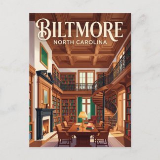 The Library at Biltmore North Carolina Postcard