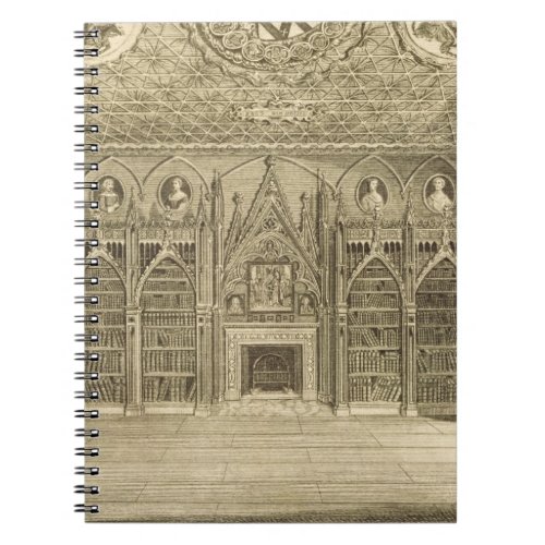 The Library engraved by Godfrey from Descriptio Notebook