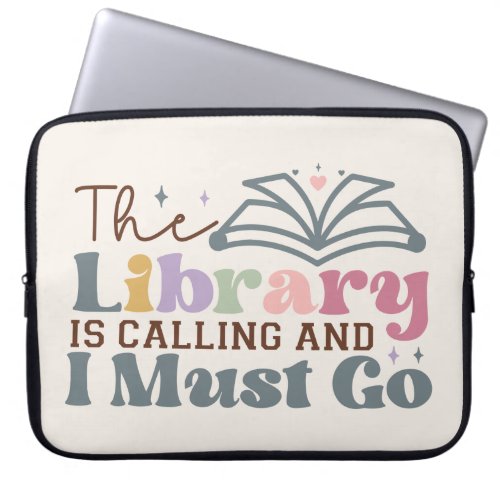 The Library Is Calling Laptop Sleeve