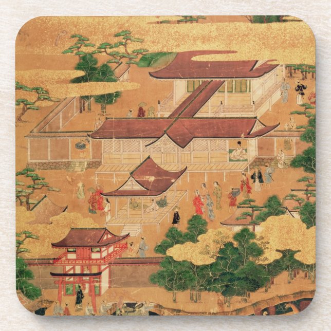 The Life and Pastimes of the Japanese Court, Tosa Beverage Coaster (Front)