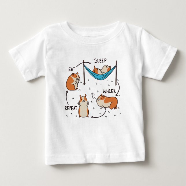 The life cycle of a Guinea Pig Baby T-Shirt (Front)