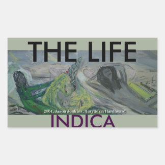 THE LIFE INDICA RECTANGULAR STICKER