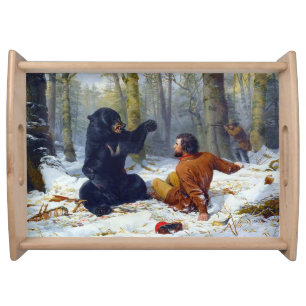 The Life of a Hunter  A Tight Fix Arthur Tait 1856 Serving Tray