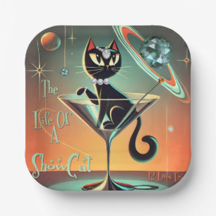 The Life Of A Showgirl Cat Paper Plates