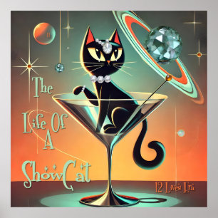The Life Of A Showgirl Cat Poster