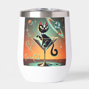 The Life Of A Showgirl Cat Thermal Wine Tumbler