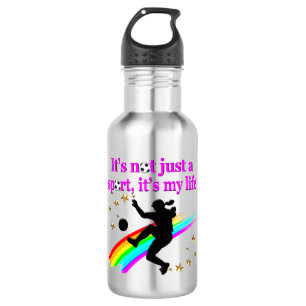 THE LIFE OF A SOCCER CHAMPION DESIGN STAINLESS STEEL WATER BOTTLE
