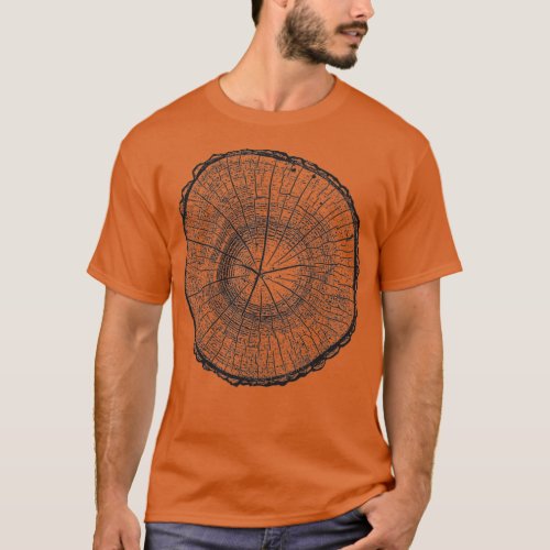 The Life of a Tree Tree Ring Design T_Shirt