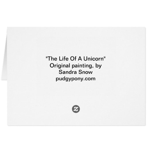 The Life Of A Unicorn (Back Horizontal)