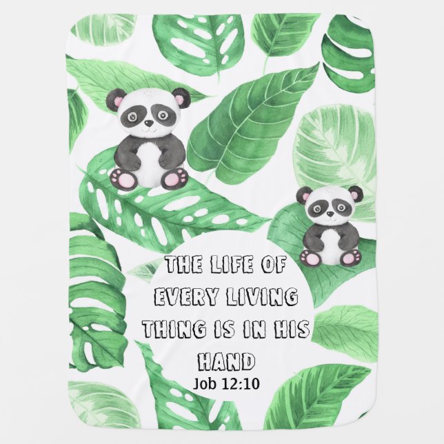 The Life Of Every Living Thing Panda Baby Blanket (Front)