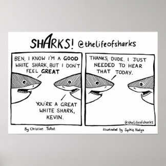 The Life of Sharks Great White Shark Poster