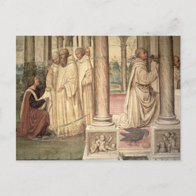 The Life of St. Benedict (fresco) (detail) 2 Postcard (Front)