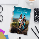 The Life of Your Family Add Name & Family Photo Planner<br><div class="desc">Family planner personalized with your family photo and last name with The Life of Your Family in an elegant design. The back features a black marble look. Stay organized next year with this personalized family planner printed with your photo,  last name,  and the year.</div>