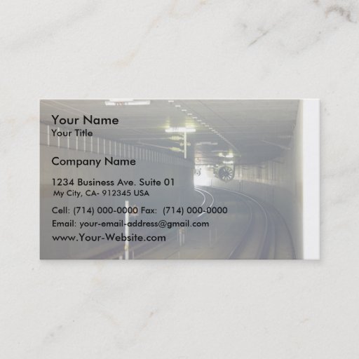Customizable The Light At The End Of The Tunnel At Subiaco In W Business Card