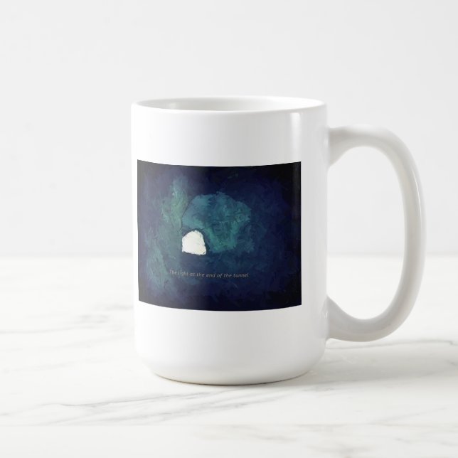 The light at the end of the tunnel coffee mug (Right)