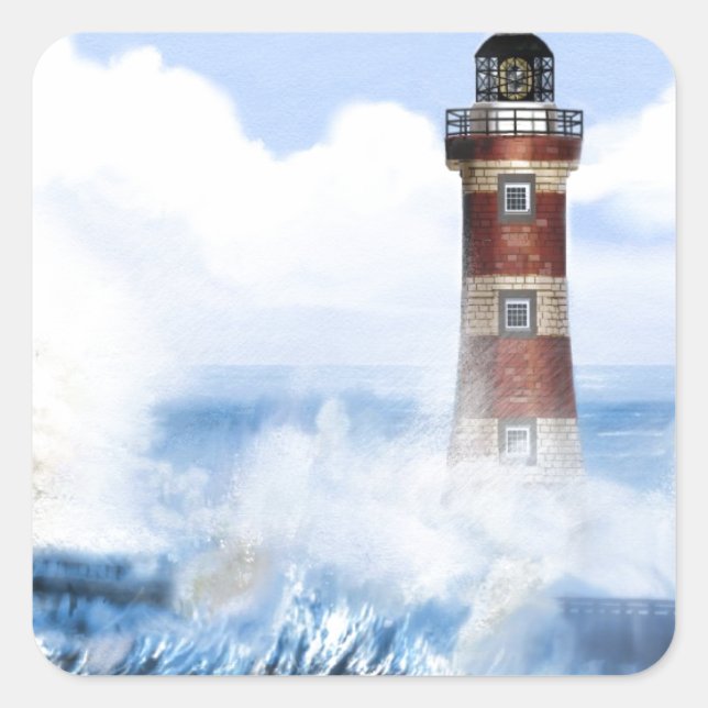 THE LIGHT HOUSE TOWER FINISHED. SQUARE STICKER (Front)
