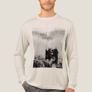 "The Light" in Black Gray Inspirational Message Tri-Blend Shirt