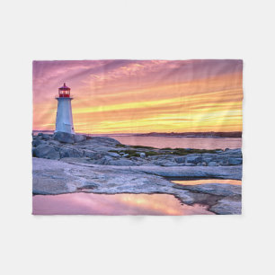The Light Keeper Peggy'S Cove Fleece Blanket