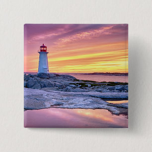 The Light Keeper   Peggy'S Cove Pinback Button