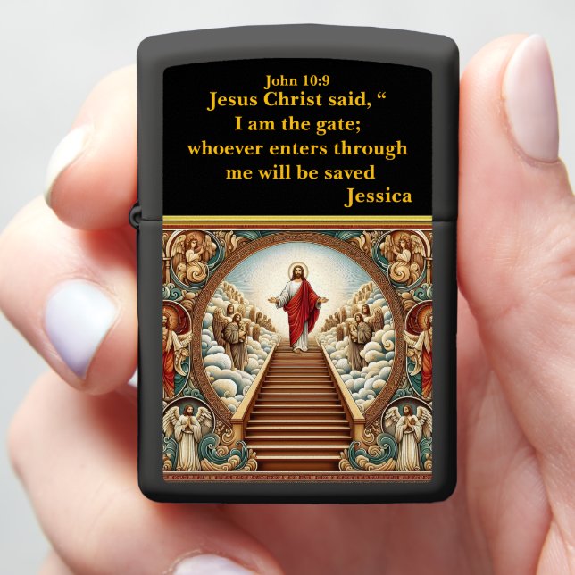 The Light of Heaven’s Gate Zippo Lighter (In Hand)