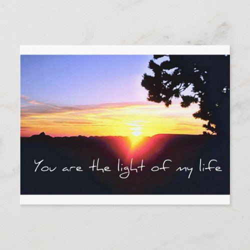 The light of my life postcard
