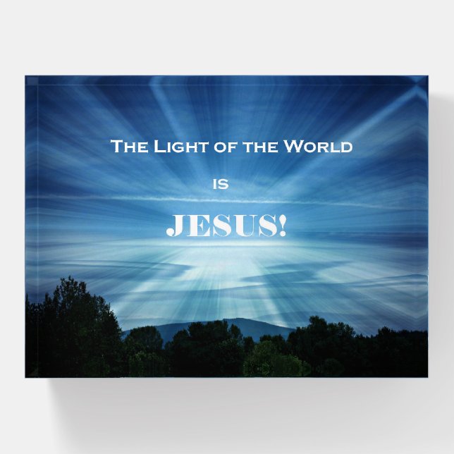 The Light of the World is Jesus. Paperweight (Front)