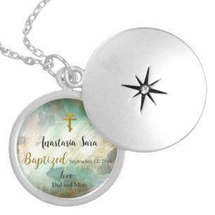 The Light of the World Orthodox Christian Baptism Locket Necklace