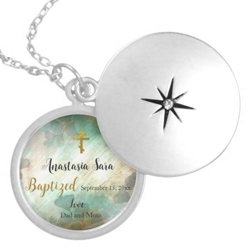 The Light of the World Orthodox Christian Baptism Locket Necklace