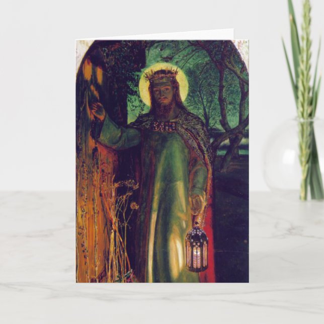 The Light of the World. William Holman Hunt. 1854 Holiday Card (Front)