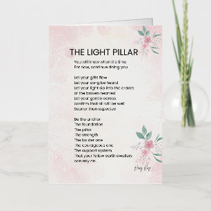 The Light Pillar - Awakening Poem Poetry Foil Greeting Card