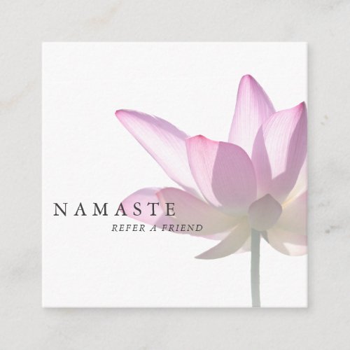 The LightPink Lotus Holistic Health Referral  Square Business Card