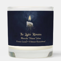 The Light Remains Personalized Memorial Candle