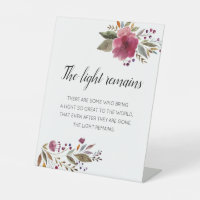 The Light Remains Quote Burgundy Flowers Memorial