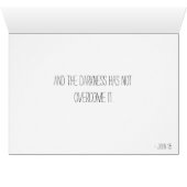 "The light shines in the darkness" Cards (Inside Horizontal (Bottom))
