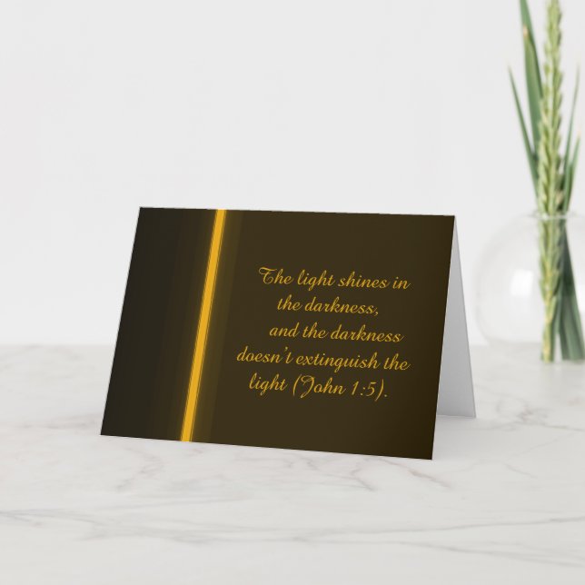 The Light Shines in the Darkness Holiday Card (Front)
