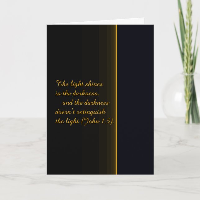 The Light Shines in the Darkness Holiday Card (Front)