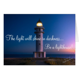 The Light Will Shine In Darkness Lighthouse Cards
